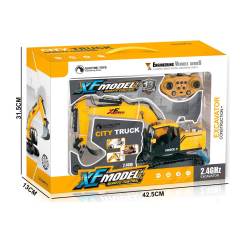 1:16 2.4G 13-channel excavator w/lights, music,plastic shovel toys