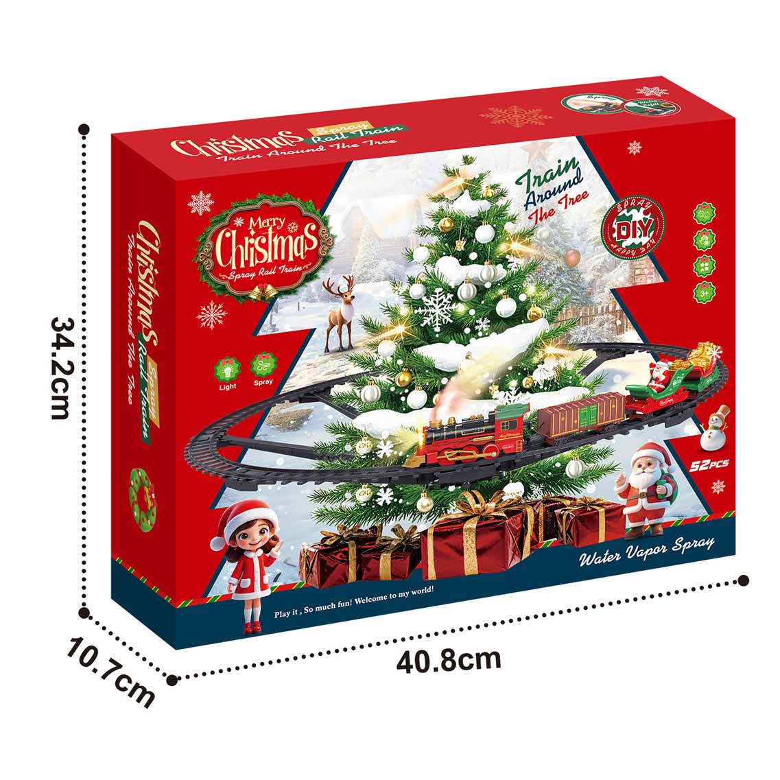 B/O TRAIN SET W/LIGHT,MUSIC,SPRAY toys