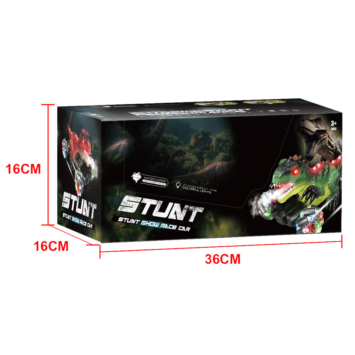 R/C STUNT SHOW RACE CAR W/SPRAY,MUSIC 2 COLORS ASST toys