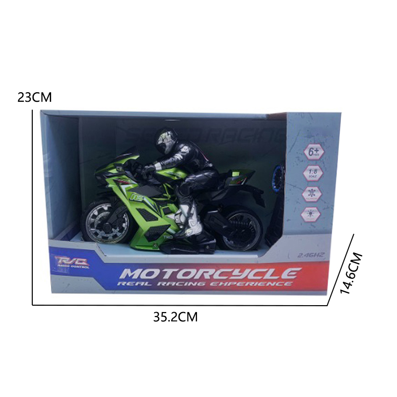 2.4G R/C MOTORCYCLE W/LIGHT（ORANGE/GREEN） toys