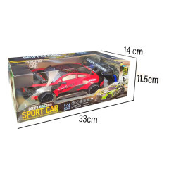 2.4G 5CH 1:16 RC CAR W/LIGHT,SPRAY(BLACK AND RED/BLACK AND WHITE) toys