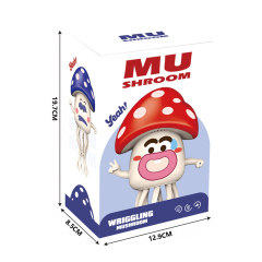 B/O DANCING OBSTACLE AVOIDANCE MUSHROOMS WITH LIGHTS, MUSIC (RED/BLUE) toys