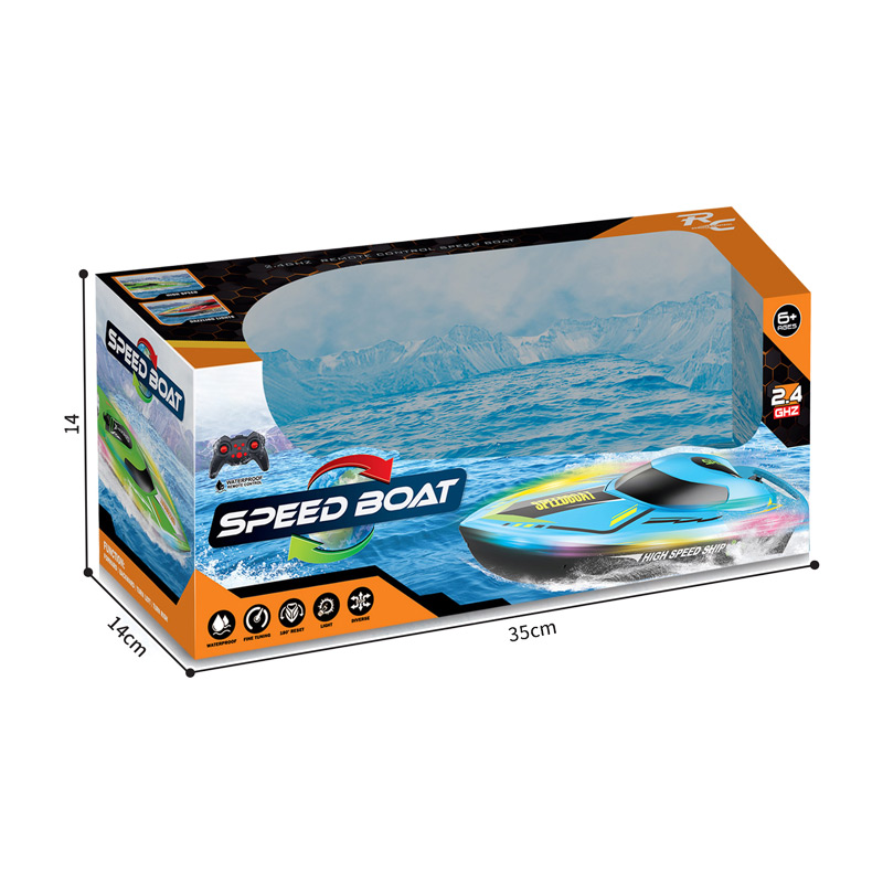 RC SPEEDBOAT W/LIGHT(BLUE/RED/GREEN) toys