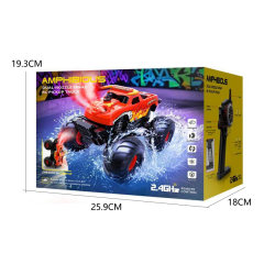 2.4G RC AMPHIBIOUS CAR, RED/BLACK toys