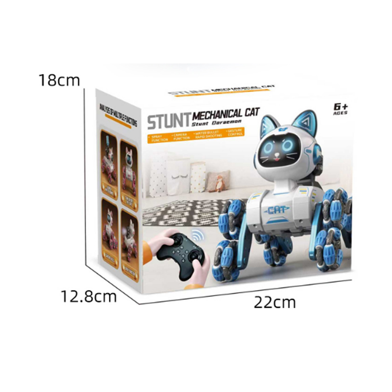 8-WHEELED STUNT ROBOT CAT  W/LIGHT,MUSIC(BLUE/PINK) toys