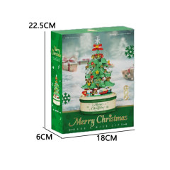 Light Green Christmas Tree Music Box - Light-up Version 683PCS toys