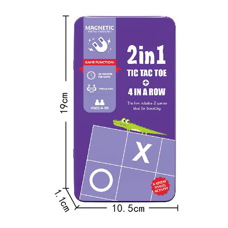 Tic-Tac-Toe + 4 in a Row 2-in-1 (Magnetic Tin) toys