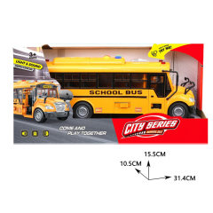 1: 16 city school bus inertia, lighting, sound, door opening toys