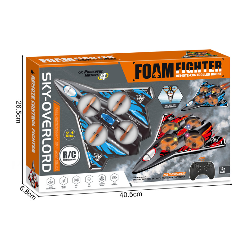 R/C FOAM DRONE, 4 COLORS ASST toys
