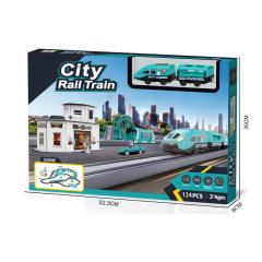 CITY RAIL TRAIN SET,124 PCS toys
