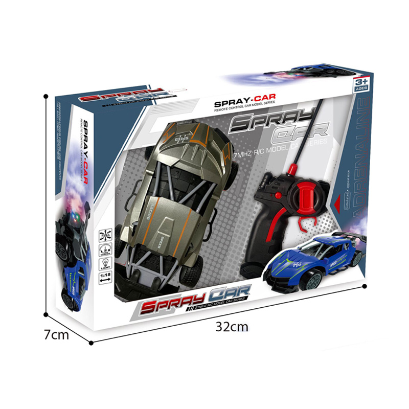 1:18 5CH R/C CAR W/LIGHT,SPRAY(2 COLOR MIXED) toys