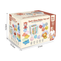 3-IN-1 SOFT TOY SET W/ STORAGE BAG  21PCS toys