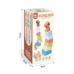SOFT RUBBER STACKED TOWER FINGER DOLL SET 7PCS toys