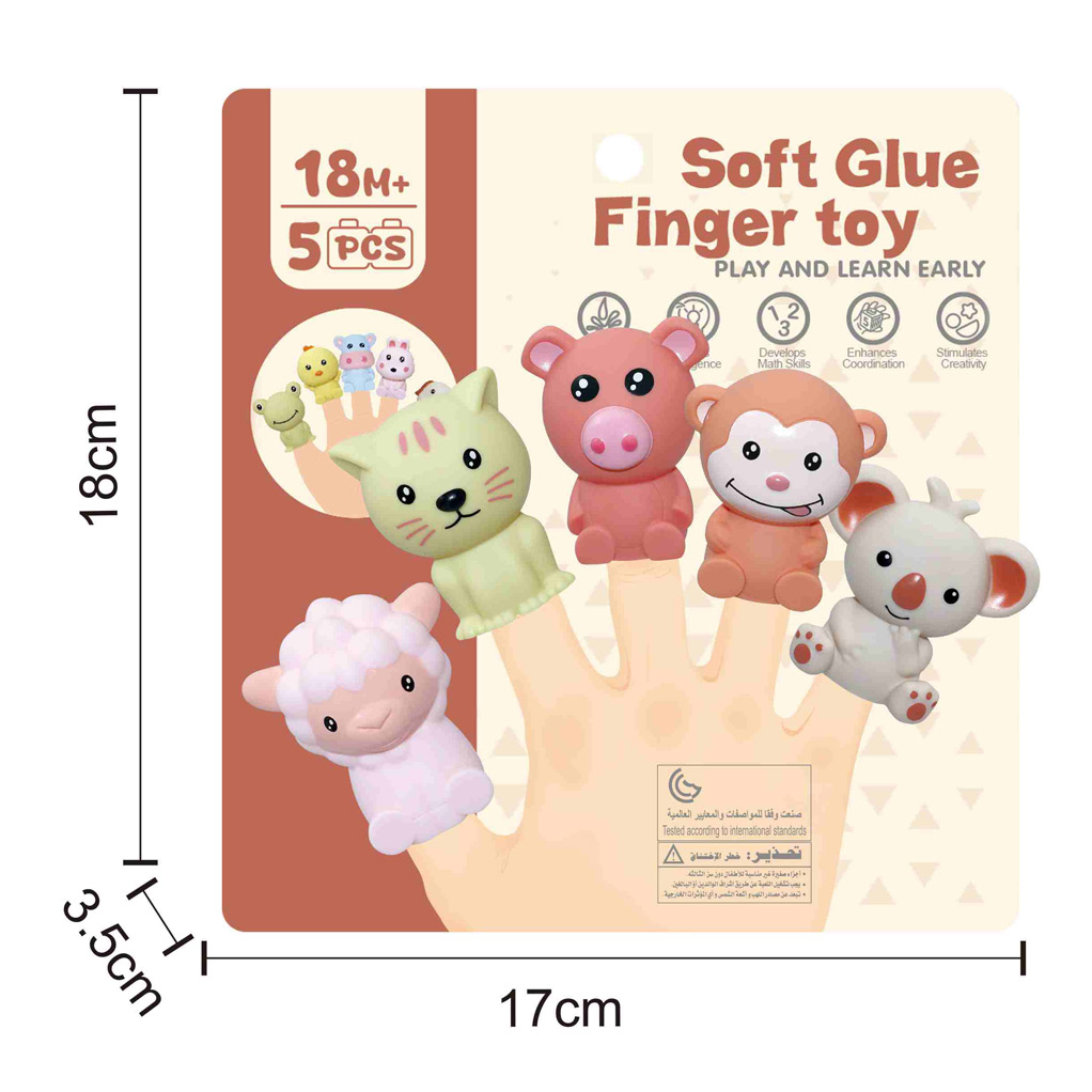 SOFT RUBBER FINGER DOLLS 5PCS toys