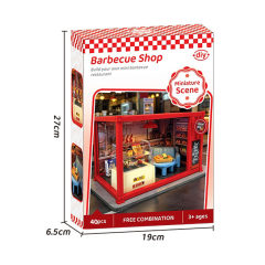 DIY CONTAINER BARBECUE RESTAURANT W/LIGHT toys