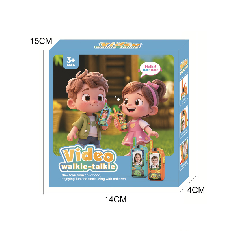 VIDOE WALKIE-TALKIE W green+orange Real-time impact on the intercom, 4 level Voice-changing function  toys