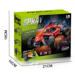 1: 16/2.4G  RC VEHICLE LARGE WHEEL VEHICLE HIGH SPEED OFF-ROAD VEHICLE （W/LIGHT SPRAY C BATTERY INCLUDED  toys