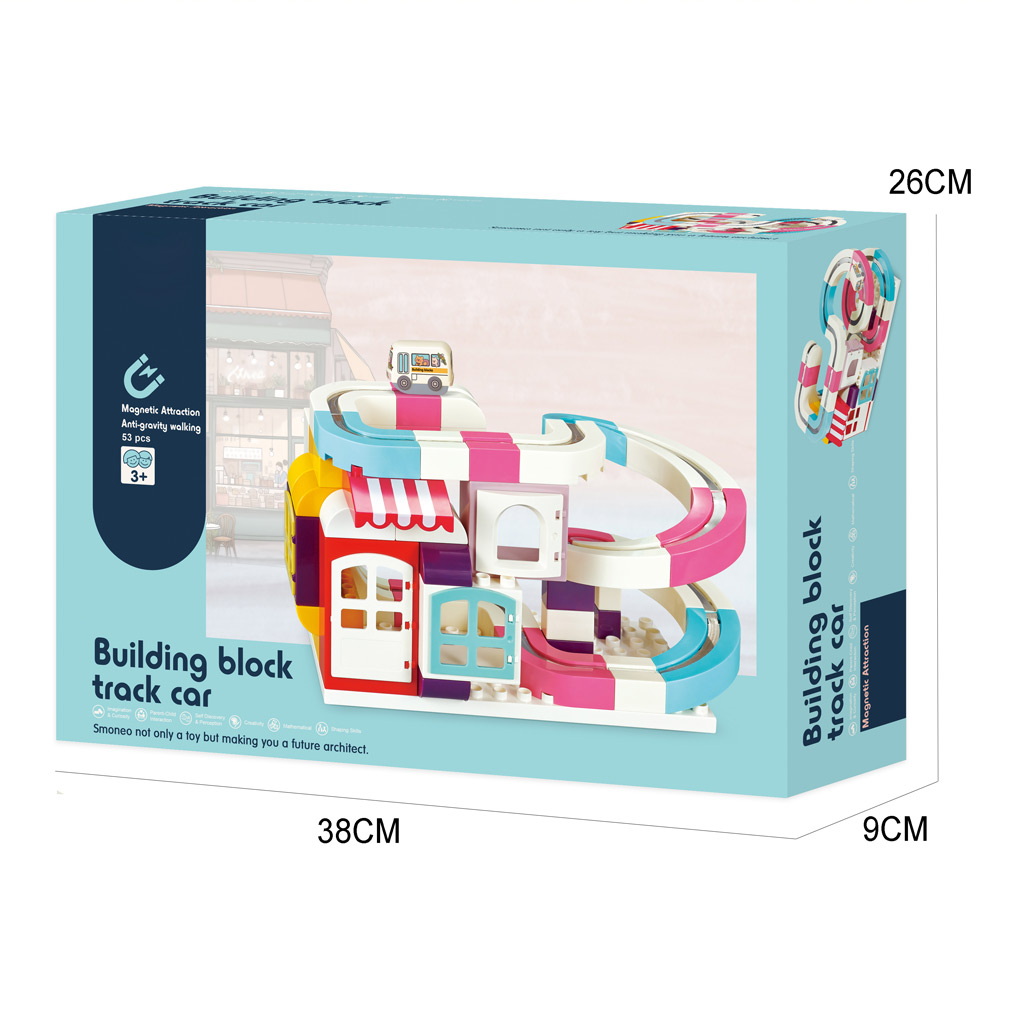 MAGNETIC BUILDING BLOCKS TRAIN TRACK 53PCS toys