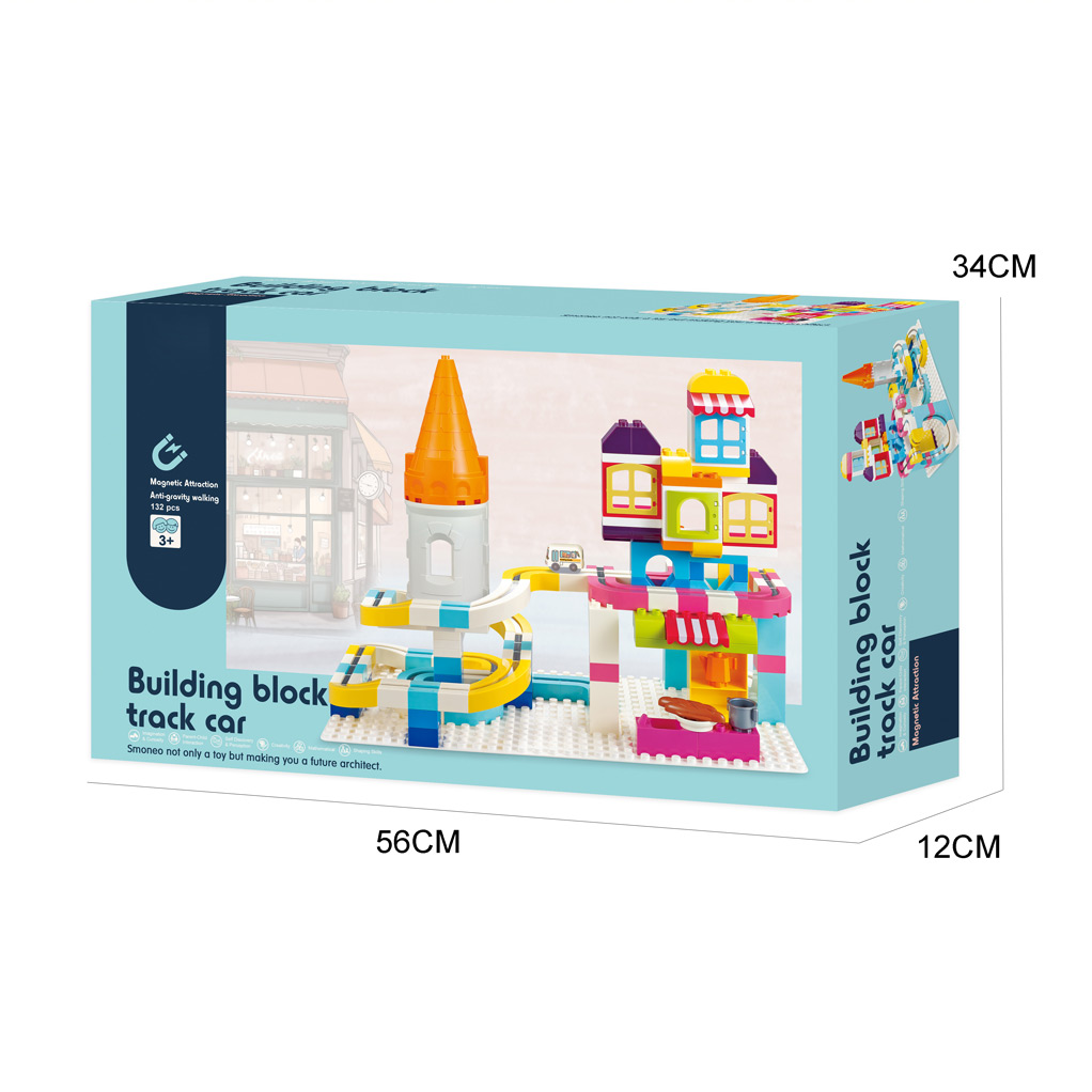 MAGNETIC BUILDING BLOCKS TRAIN TRACK 132PCS toys