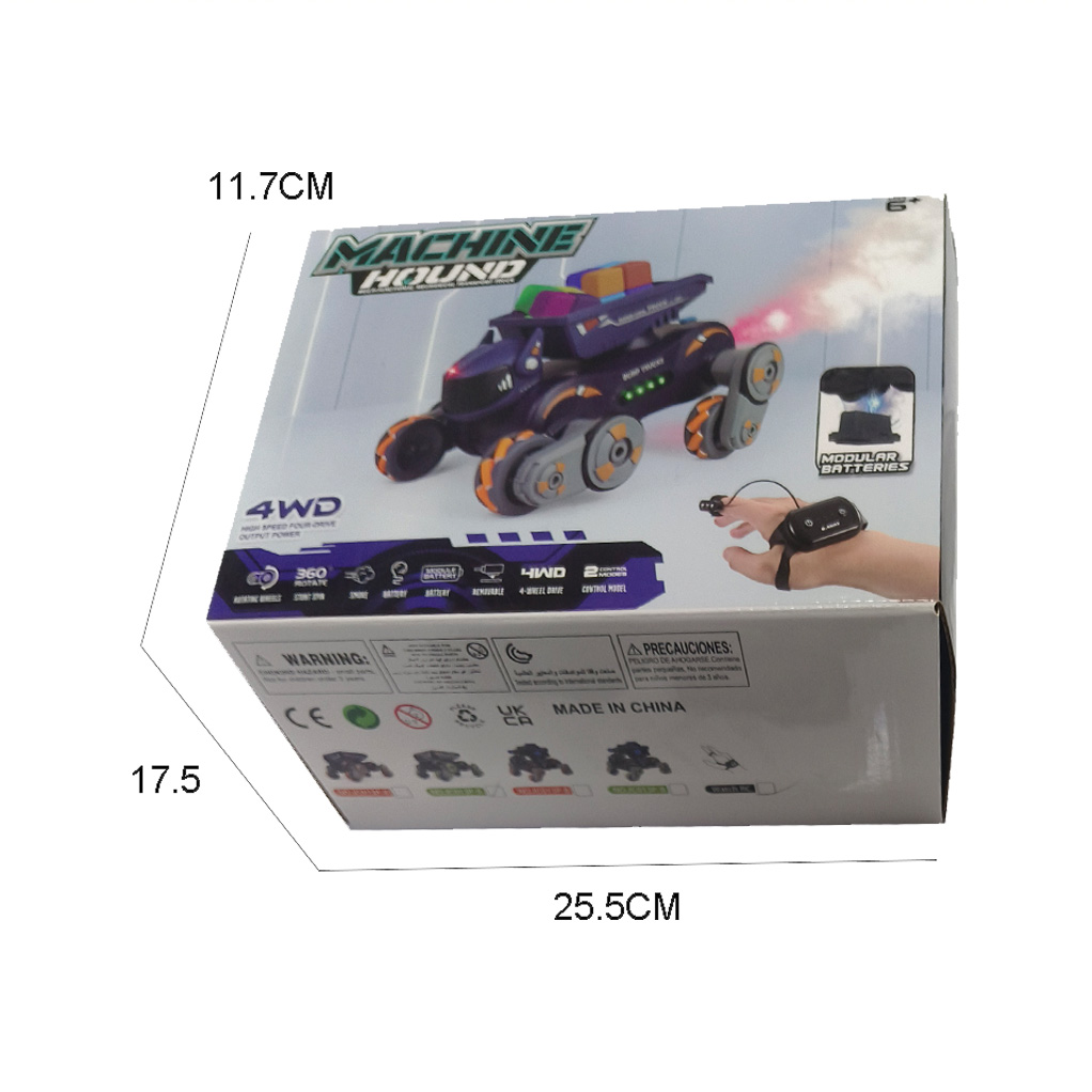 R/C EIGHT WHEELED STUNT ROBOTIC DOG (GREEN/ORANGE) BATTERY INCLUDED toys