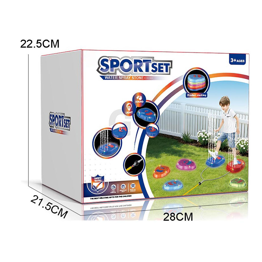 RIVER STONE LIGHT MUSIC + WATER SPRAY GAME (6 PCS) toys