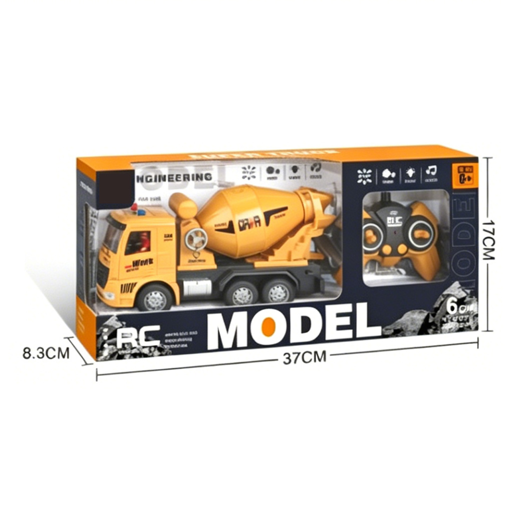 6-CH 27MHZ RC MIXER TRUCK W/LIGHTING MUSIC(BATTERY INCLUDED  toys