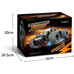 2.4G 1:18 R/C BRUSHLESS CAR W/LIGHT（YELLOW/BLUE) toys