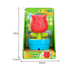ROSE BUBBLE MACHINE W/LIGHT(4*AA NOT INCLUDED) toys