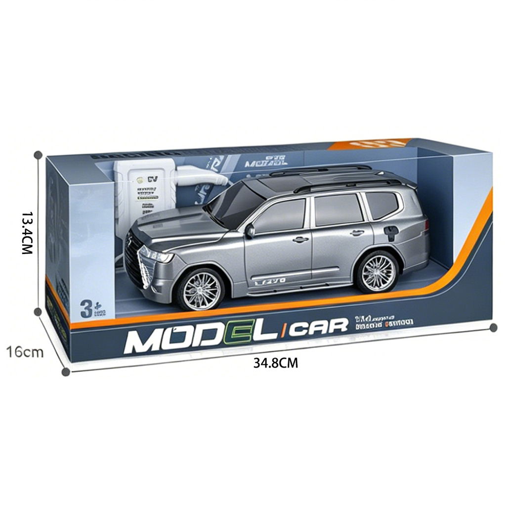  27MHZ 1:16 5CH R/C CAR W/LIGHT+CHARGING STATION (GREEN/GRAY) toys