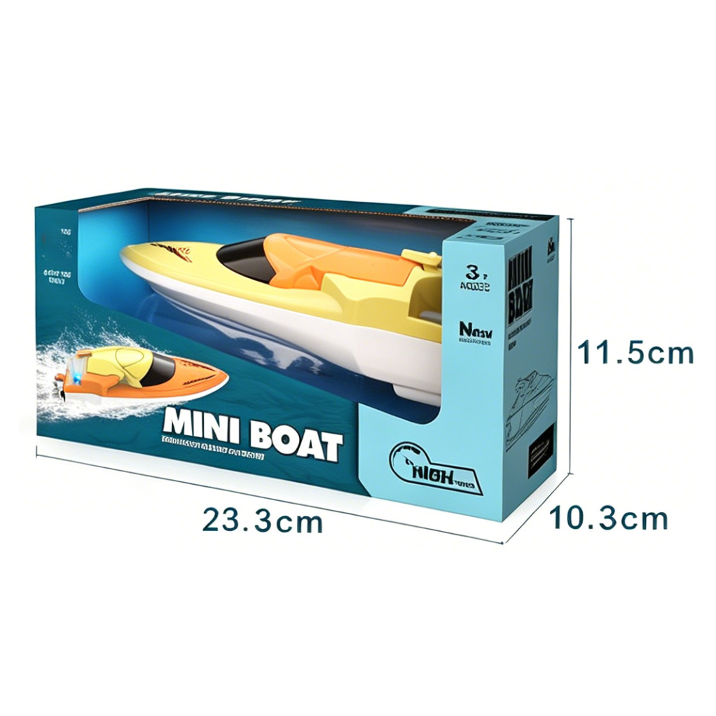 B/O BOAT W/LIGHT(ORANGE/YELLOW) toys