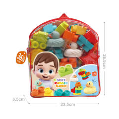 SOFT RUBBER BUILDING BLOCKS +2 PCS DUCK toys