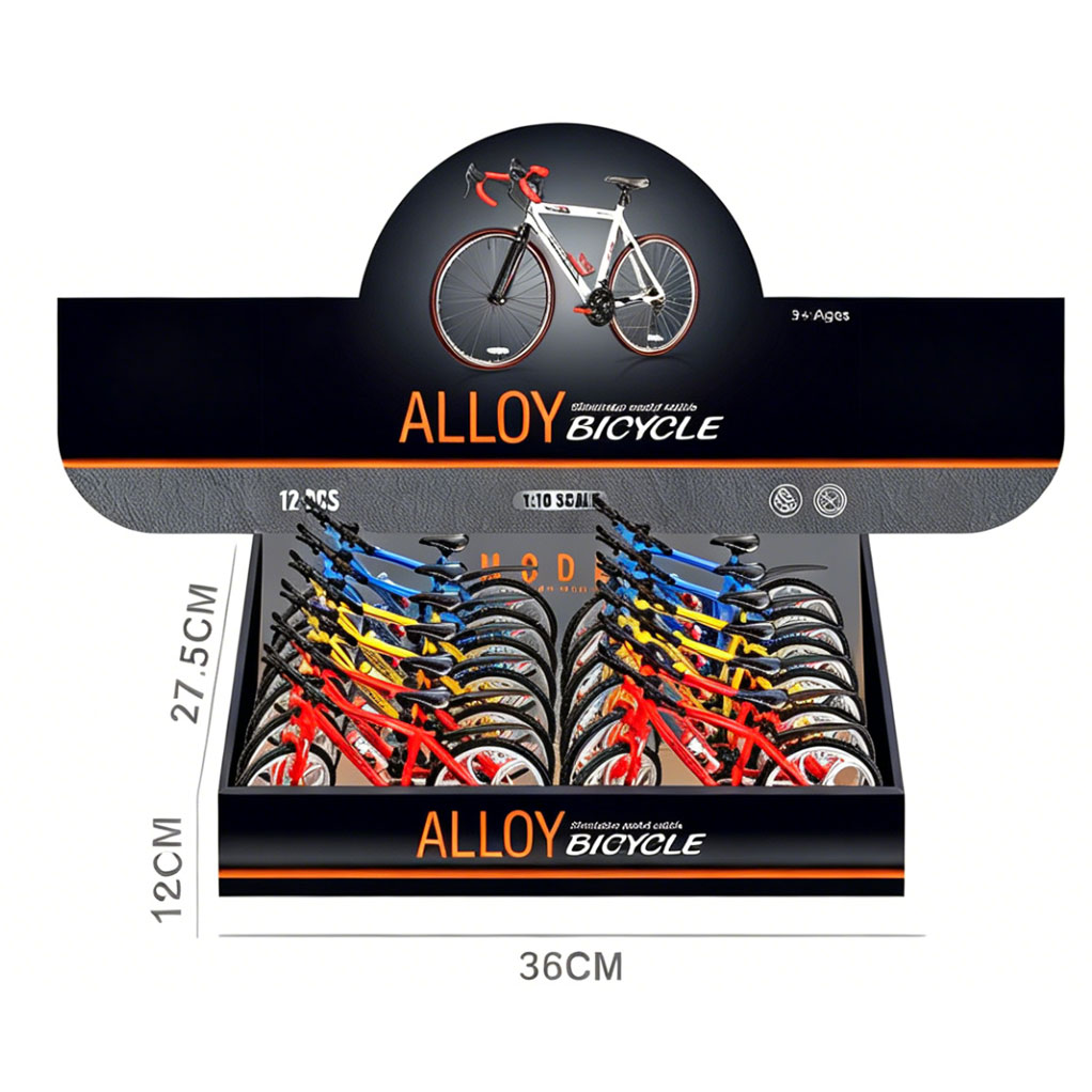 ALLOY OFF-ROAD BICYCLE(12PCS/DISPLAY BOX，3 COLORS MIXED) toys
