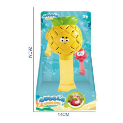 Pineapple/corn Bubble Stick  with 1X130ML bubble solution, 3XAA batteries not included toys