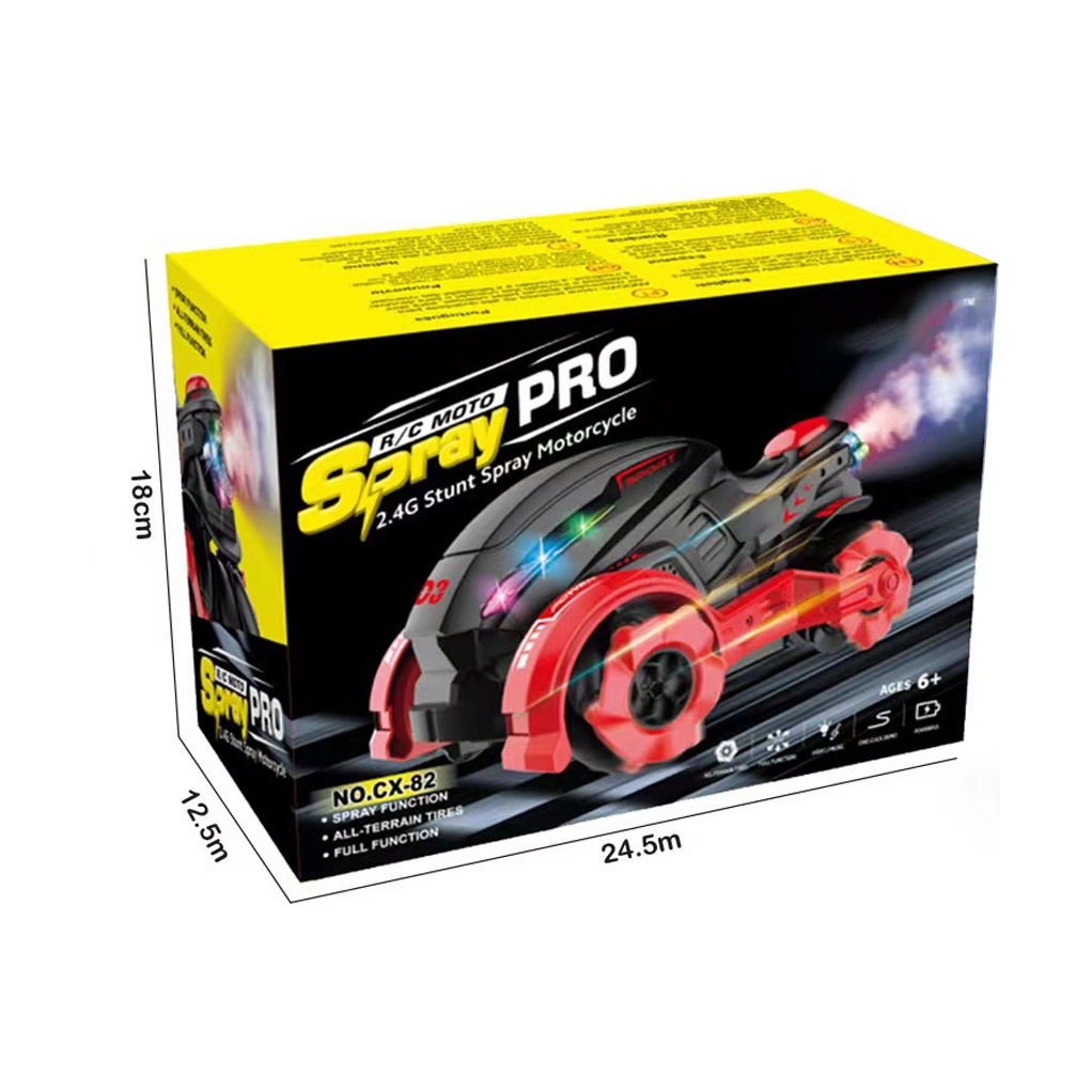 2.4G 13CH R/C STUNT MOTORCYCLE（W/SPRAY） toys